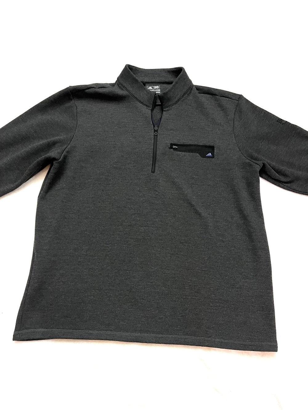 Adidas Charcoal Quarter-Zip Pullover
